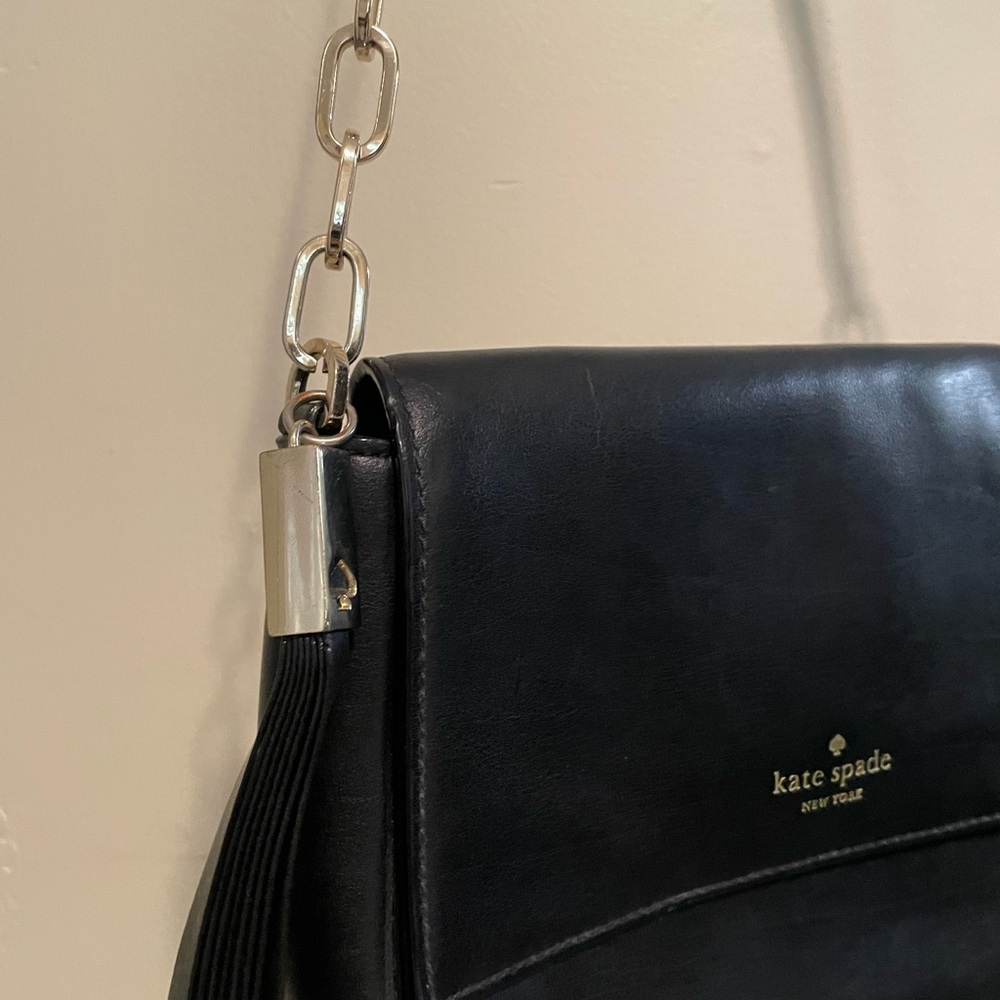 Kate Spade Black Leather Chain Shoulder Bag